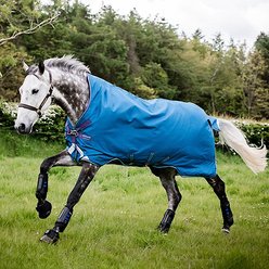 Rhino Plus Turnout Horse Sheet, Navy,Grey,Aqua & Grey, 75