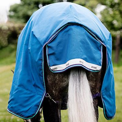 Show full view: Rhino Plus Turnout Horse Sheet, Navy,Grey,Aqua & Grey, 75 slide 3 of 6