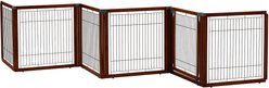 Richell 6-panel Convertible Elite Dog & Cat Gate, Cherry Brown