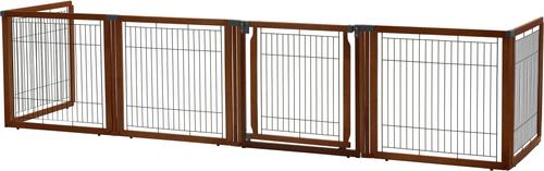 Show full view: Richell 6-panel Convertible Elite Dog & Cat Gate, Cherry Brown slide 3 of 8