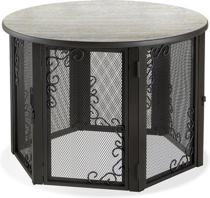 Show full view: Richell Accent Table Dog Crate, Antique Bronze, Medium, 34-in L x 34-in W x 24-in H slide 2 of 4