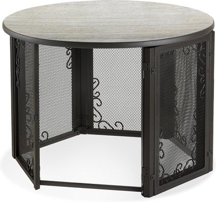 Show full view: Richell Accent Table Dog Crate, Antique Bronze, Medium, 34-in L x 34-in W x 24-in H slide 4 of 4