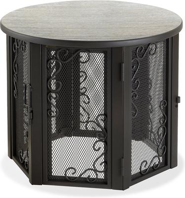 Show full view: Richell Accent Table Dog Crate, Antique Bronze, Small, 26-in L x 26-in W x 21-in H slide 2 of 4