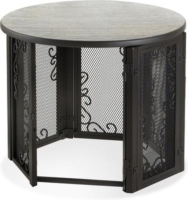 Show full view: Richell Accent Table Dog Crate, Antique Bronze, Small, 26-in L x 26-in W x 21-in H slide 4 of 4