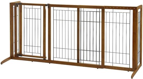 Show full view: Richell Deluxe Freestanding Gate with Door for Dogs & Cats, Medium slide 3 of 9