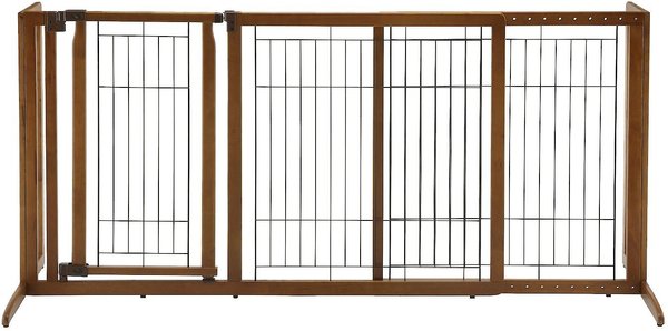 Richell Deluxe Freestanding Gate with Door for Dogs & Cats