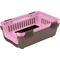 Show in main carousel: Richell Double Door Cat & Dog Carrier, Pink/Brown, Medium  slide 4 of 4