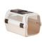Show in main carousel: Richell Double Door Cat & Dog Carrier, White/Beige, Medium  slide 4 of 5