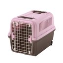 Richell E-Z Mobile Dog & Cat Carrier, Soft Pink/Brown, Small/Medium