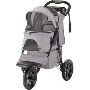 Richell Easy Collapsible Jogging Dog & Cat Stroller, Gray