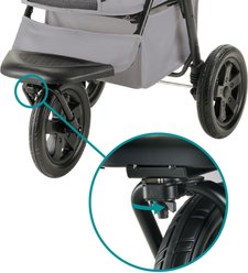 Richell Easy Collapsible Jogging Dog & Cat Stroller, Gray slide 2 of 9