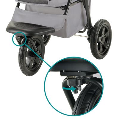 Show full view: Richell Easy Collapsible Jogging Dog & Cat Stroller, Gray slide 8 of 10