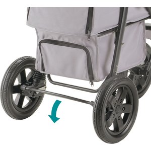 Richell Easy Collapsible Jogging Dog & Cat Stroller, Gray