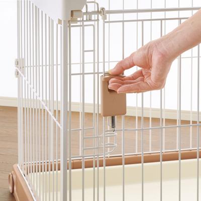 Show full view: Richell Easy-Open 3-Way Door Wire Dog Crate, White & Tan slide 6 of 9