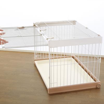 Show full view: Richell Easy-Open 3-Way Door Wire Dog Crate, White & Tan slide 3 of 9