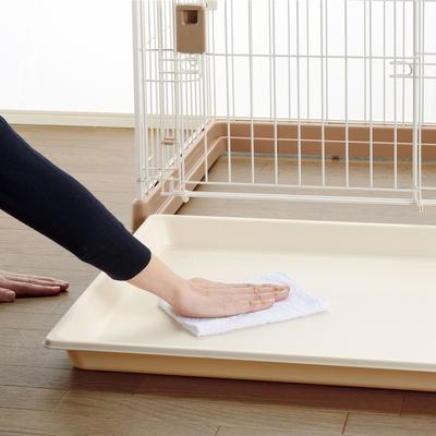 Show full view: Richell Easy-Open 3-Way Door Wire Dog Crate, White & Tan slide 9 of 9