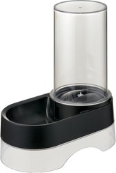 Richell Elevated Gravity Water Dispenser Dog & Cat Bowl, Black, 1-gal