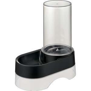 Richell Elevated Gravity Water Dispenser Dog & Cat Bowl, Black, 1-gal