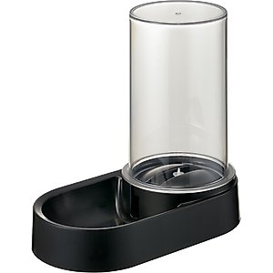 Richell Elevated Gravity Water Dispenser Dog & Cat Bowl, Black, 1-gal