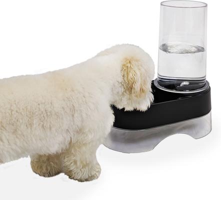 Show full view: Richell Elevated Gravity Water Dispenser Dog & Cat Bowl, Black, 1-gal slide 4 of 10