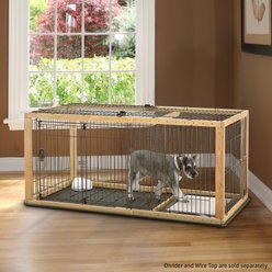Richell Expandable Dog Crate, Medium, 37-62.2-in L x 32.1-in W x 28-in H