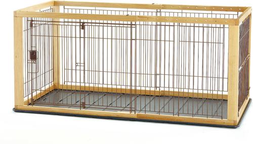 Show full view: Richell Expandable Dog Crate, Medium, 37-62.2-in L x 32.1-in W x 28-in H slide 2 of 6