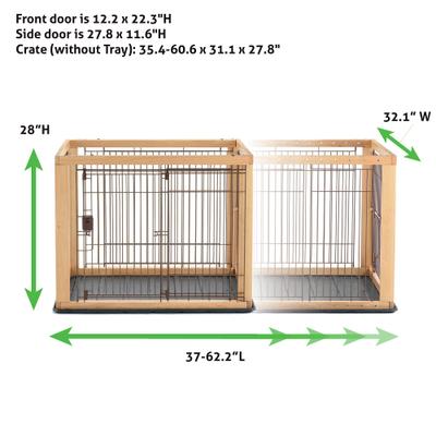 Show full view: Richell Expandable Dog Crate, Medium, 37-62.2-in L x 32.1-in W x 28-in H slide 3 of 6
