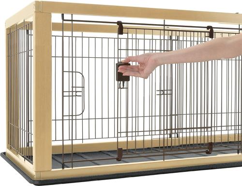 Show full view: Richell Expandable Dog Crate, Medium, 37-62.2-in L x 32.1-in W x 28-in H slide 4 of 6