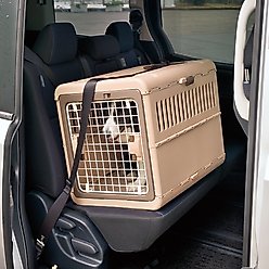 Richell Foldable Dog & Cat Carrier, Brown, Medium slide 2 of 5