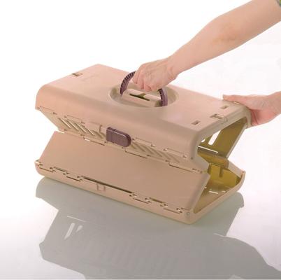 Show full view: Richell Foldable Dog & Cat Carrier, Brown, Small slide 2 of 5