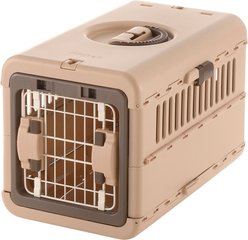 Richell Foldable Dog & Cat Carrier, Brown, X-Small