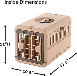 Richell Foldable Dog & Cat Carrier, Brown, X-Small slide 2 of 4