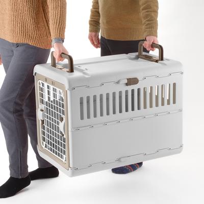 Show full view: Richell Foldable Dog & Cat Carrier, White & Beige, Medium slide 6 of 8
