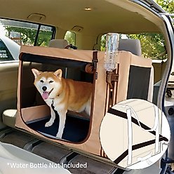 Richell Foldable Travel 3-Way Collapsible Soft-Sided Dog & Cat Crate, Tan, Medium slide 2 of 7