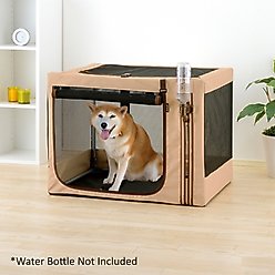 Richell Foldable Travel 3-Way Collapsible Soft-Sided Dog & Cat Crate, Tan, Medium slide 2 of 6