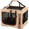 Show in main carousel: Richell Foldable Travel 3-Way Collapsible Soft-Sided Dog & Cat Crate, Tan, Small slide 1 of 11