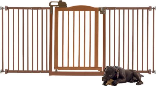 Show full view: Richell One-Touch Wide Dog Gate II, Brown slide 4 of 6