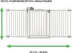 Richell One-Touch Wide Dog Gate II, White slide 2 of 4