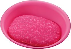 Richell Oval Cat & Dog Bed, Pink, Medium slide 2 of 2