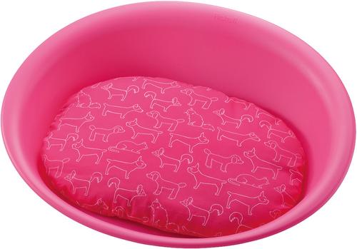 Show full view: Richell Oval Cat & Dog Bed, Pink, Medium slide 2 of 2