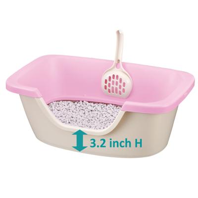Show full view: Richell Paw Trax Adjustable Entry Cat Litter Box, Pastel Pink slide 6 of 10