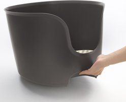 Richell PAW TRAX High Wall Cat Litter Box, Brown slide 2 of 6