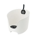 Richell PAW TRAX High Wall Cat Litter Box, White & Black