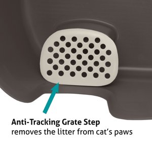 Richell PAW TRAX High Wall Cat Litter Box, X-Large, Brown