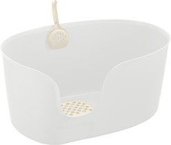 Richell PAW TRAX High Wall Cat Litter Box, X-Large, White
