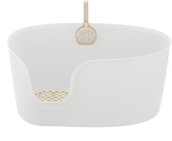 Richell PAW TRAX High Wall Cat Litter Box, X-Large, White slide 2 of 6