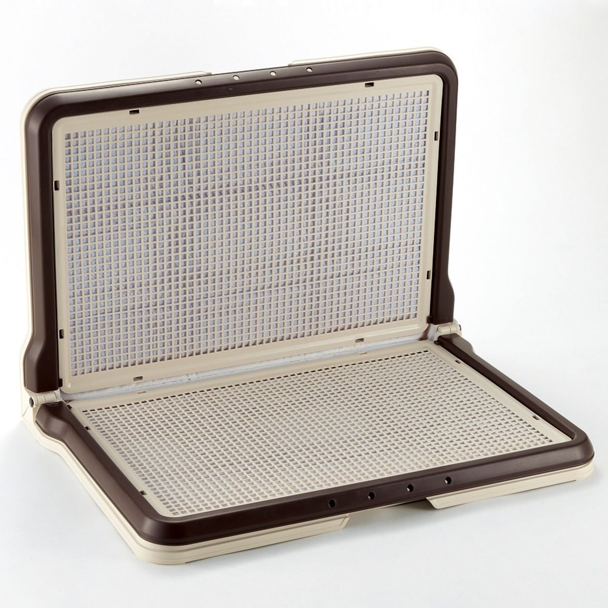 Richell Paw Trax High Wall Dog Potty Pad Tray, Brown