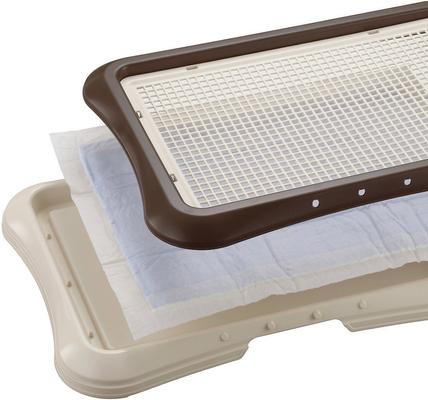 Show full view: Richell Paw Trax Mesh Training Tray, Brown slide 5 of 7