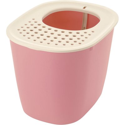 Richell Richell PAW TRAX Top Entry Cat Litter Box, Salmon Pink