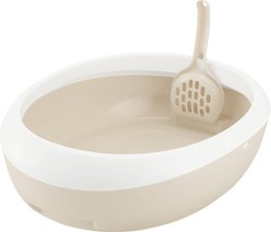 Richell PAW TRAX Top Open Cat Litter Pan, White slide 1 of 2